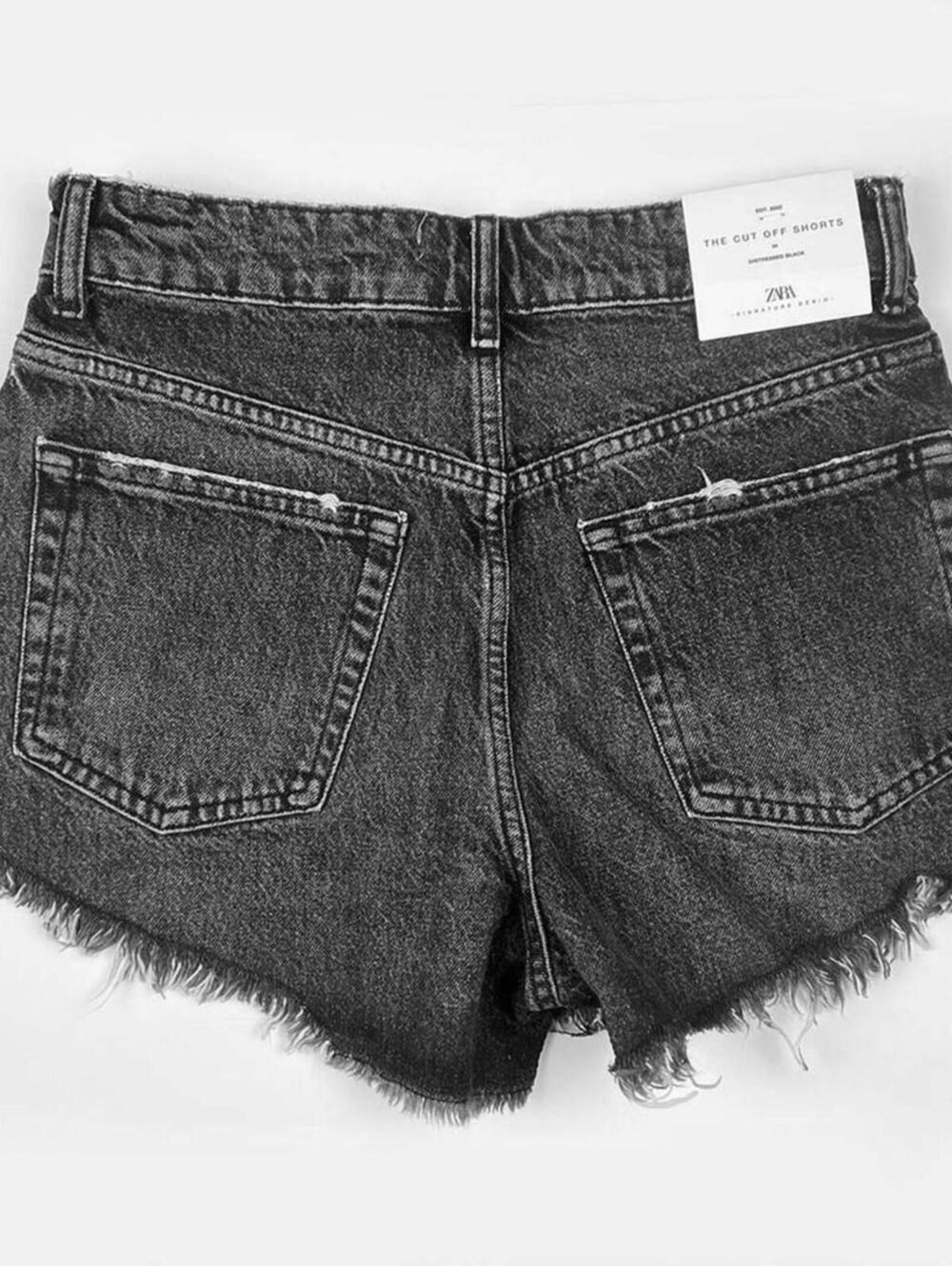 JULY SALE ZARA "Signature" Cut Off Shorts Size 4 NWT - Picture 6 of 6
